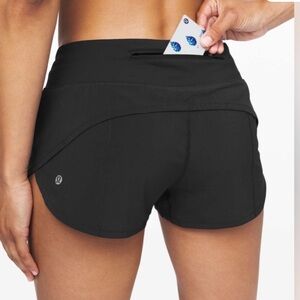 Lululemon Speed Up Shorts Black Lined 2.5"